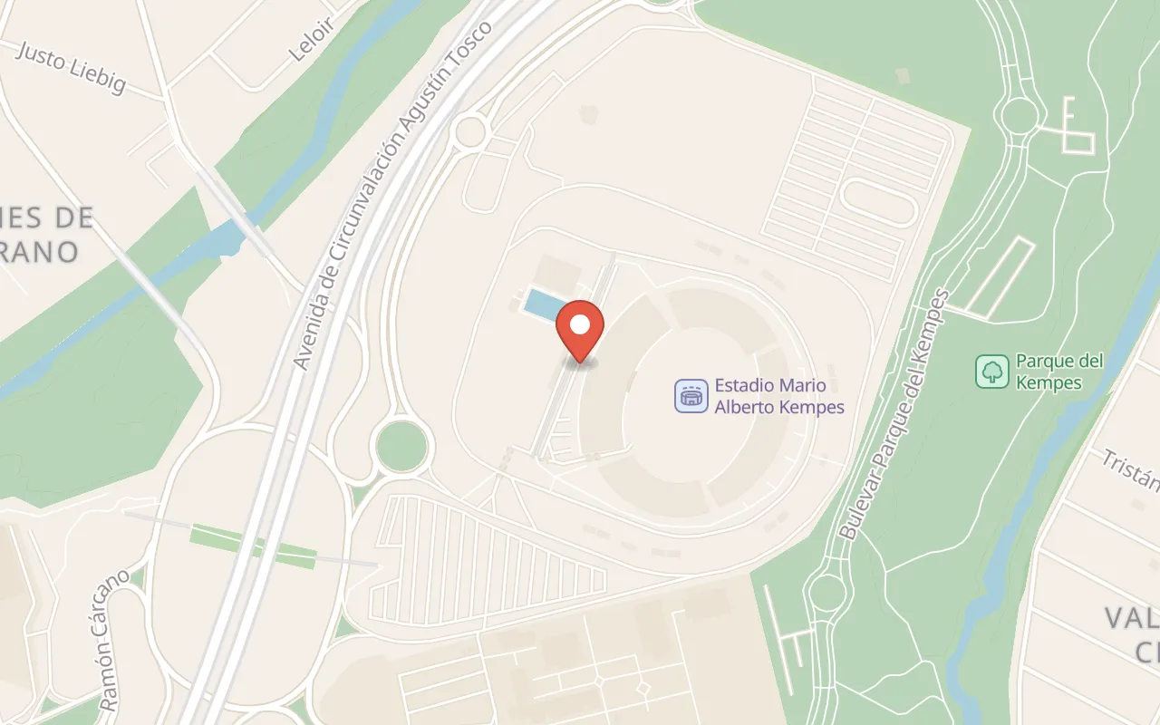 Estadio Mario Alberto Kempes map