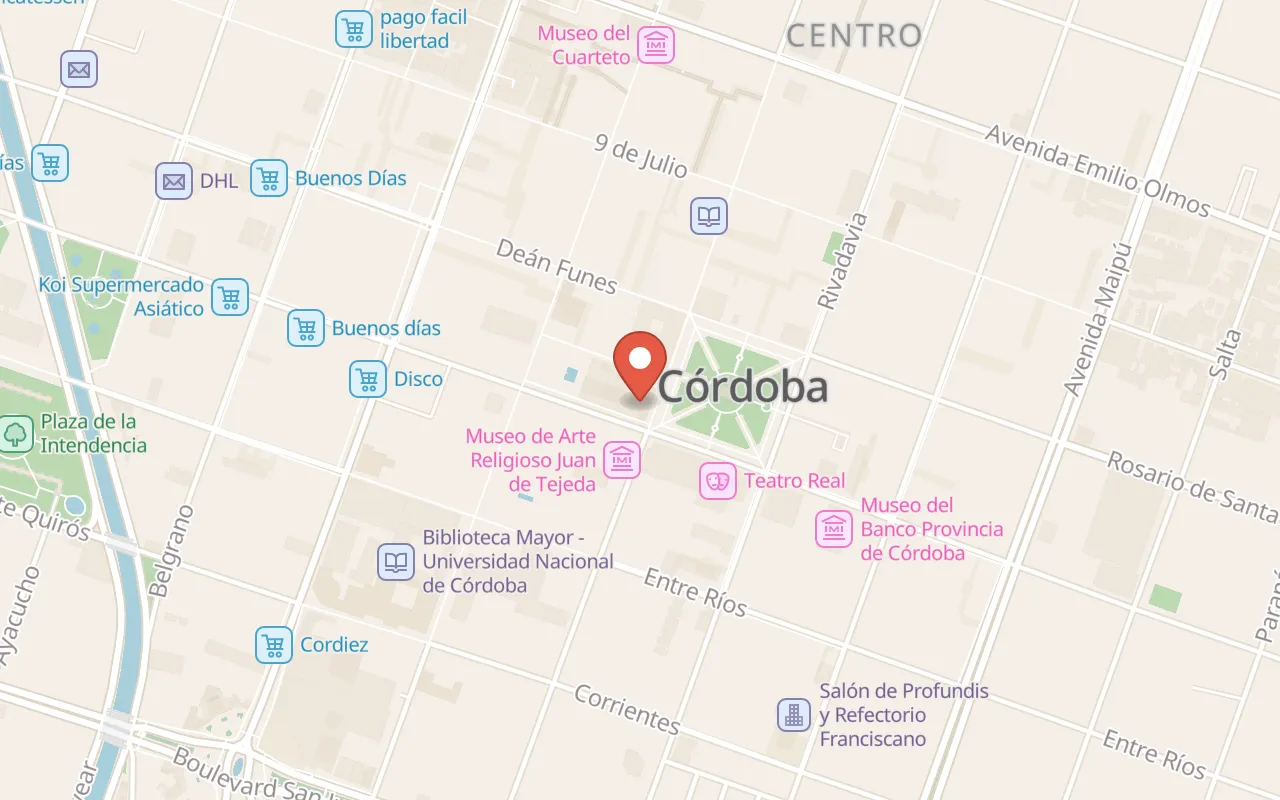 Catedral de Córdoba map