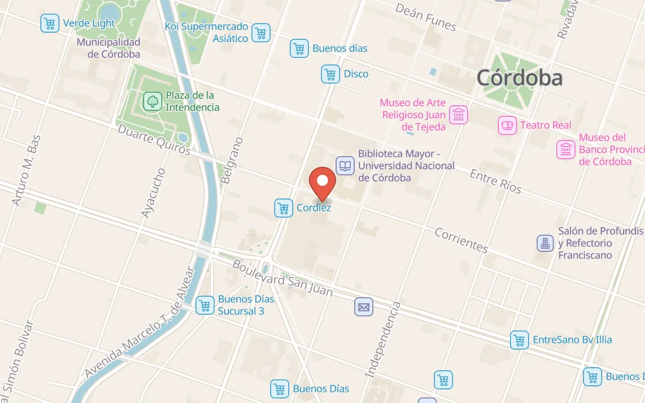 Virreinato Hotel Boutique map