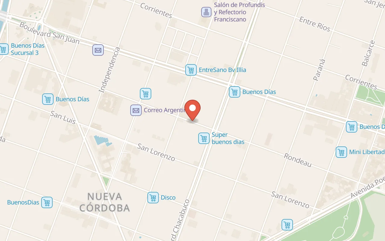 Lacandona Hostel map
