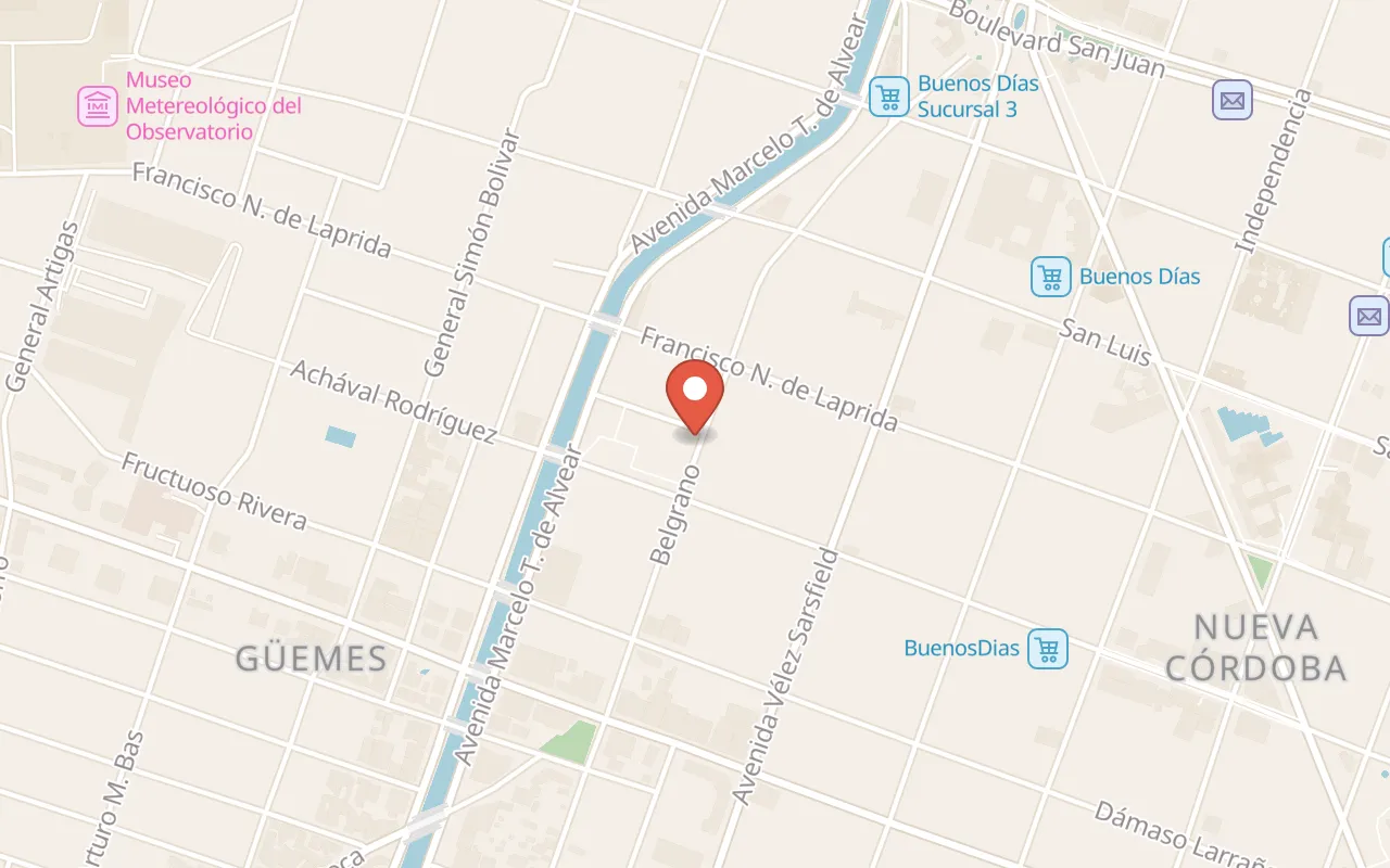 Paseo de las Artes map