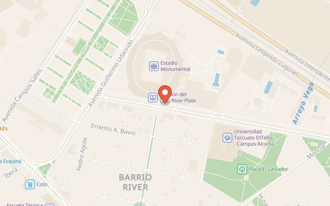 Estadio Monumental de River Plate map