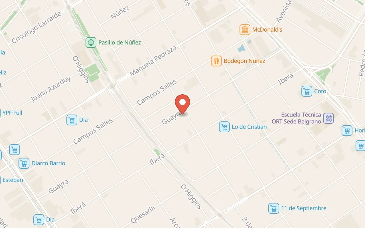 El Viaje Argentino en Belgrano map