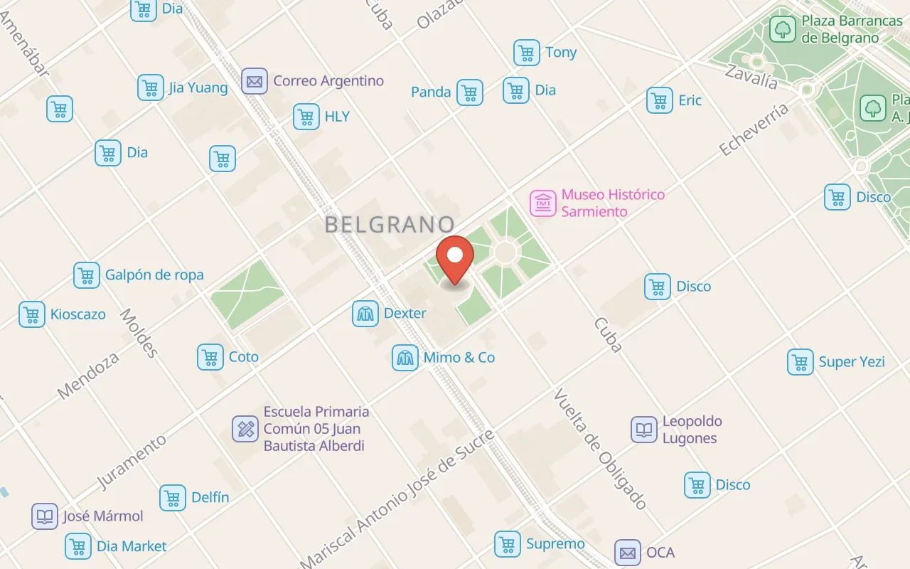 Iglesia de la Concepción, Belgrano map