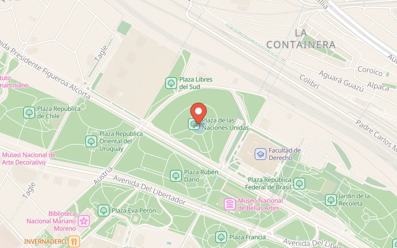 Floralis Genérica map