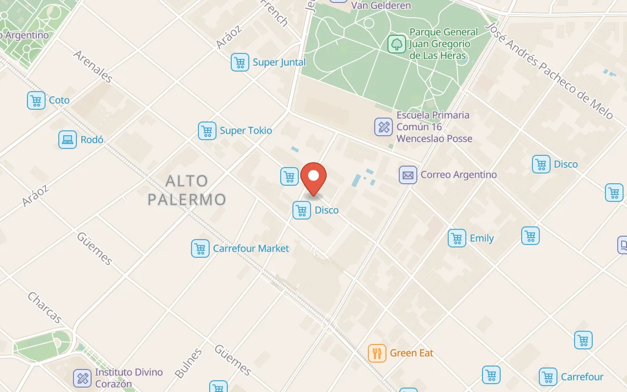 Cinemark Palermo map