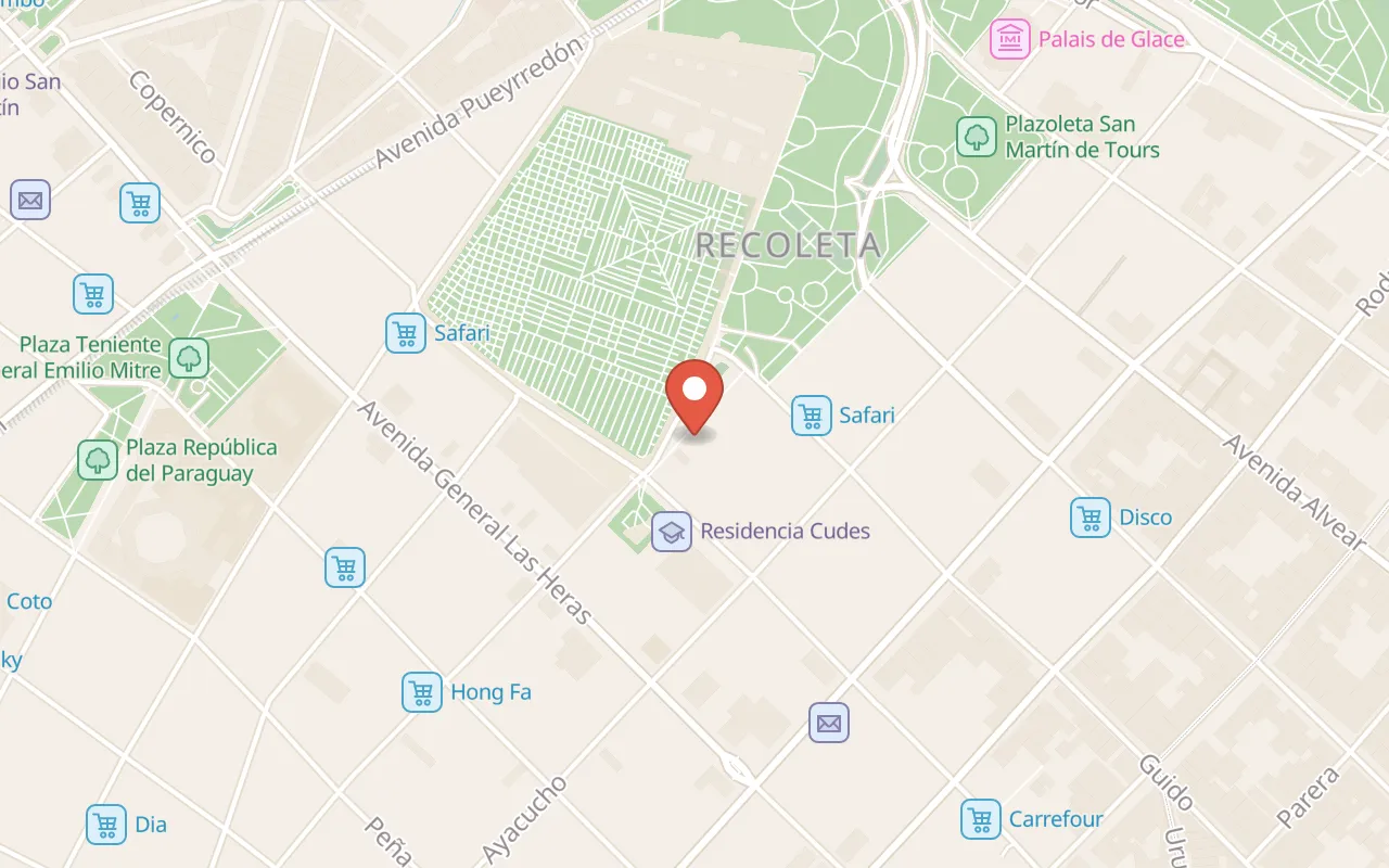 Cyan Recoleta Hotel map