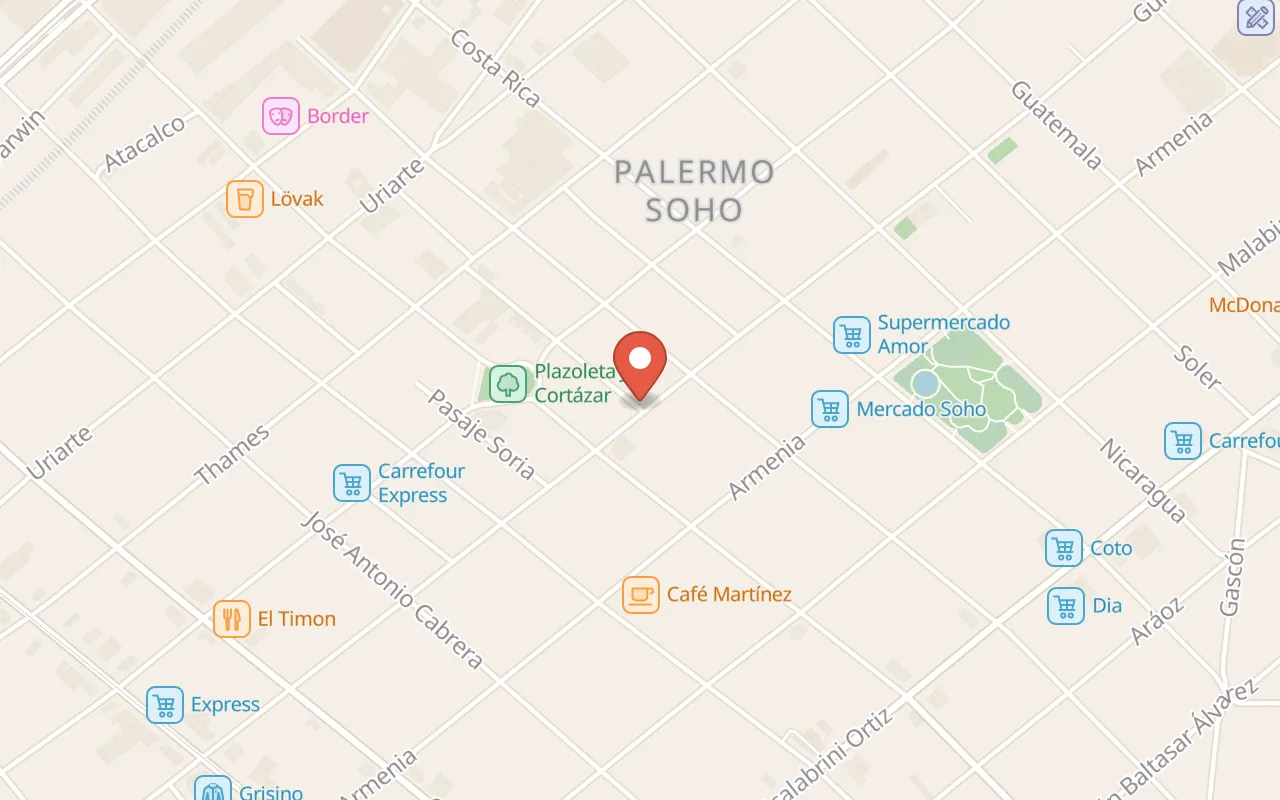 Palermo Soho Buenos Aires map