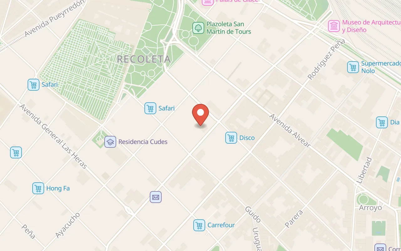 Intersur Recoleta map