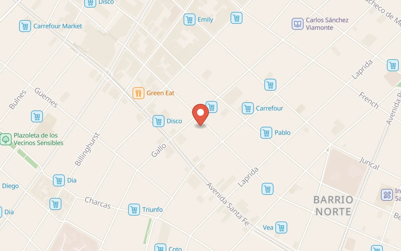 Hotel Arenales map