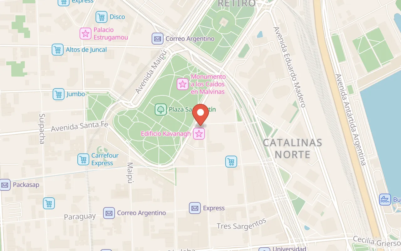 Edificio Kavanagh map