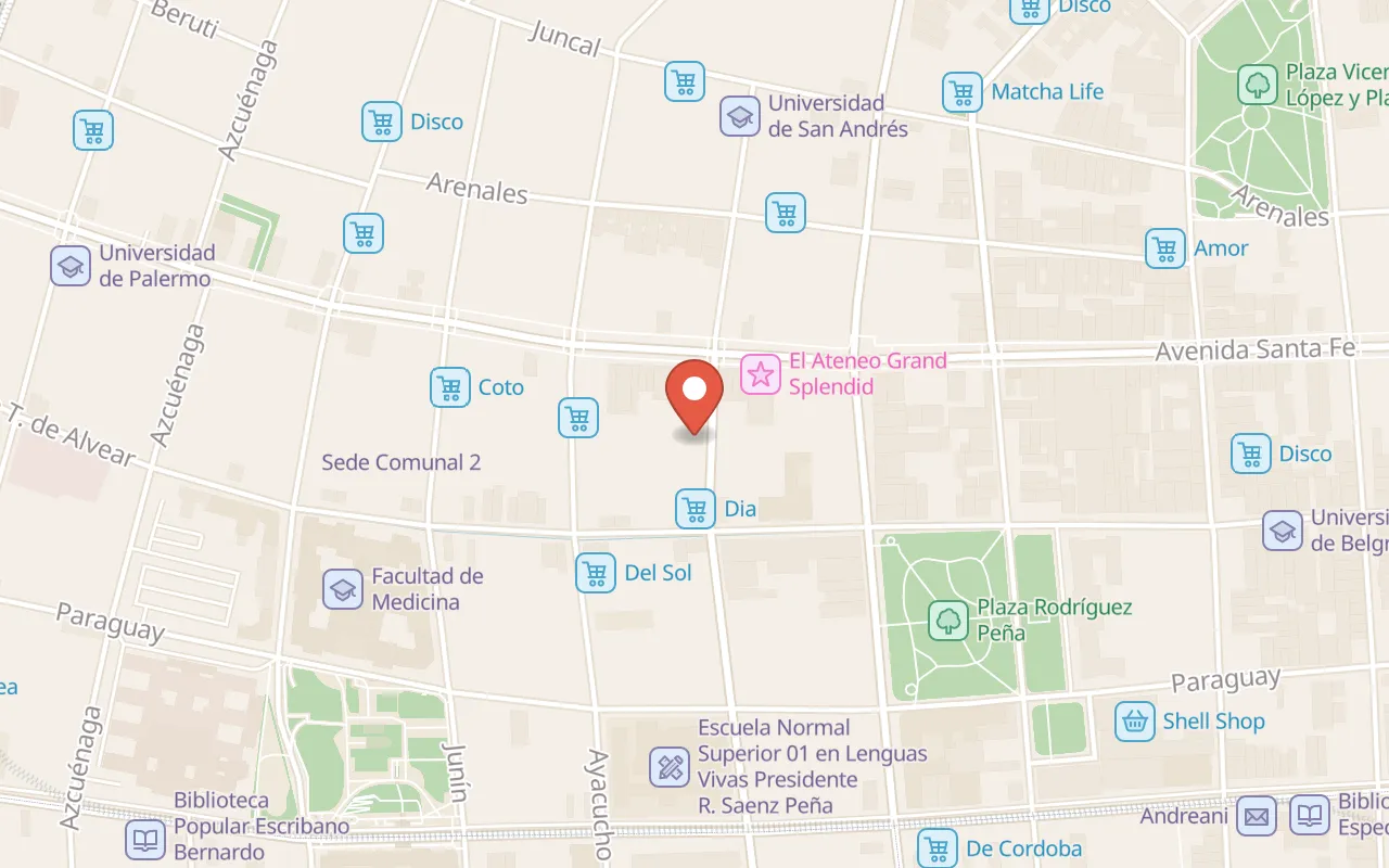 Up Barrio Norte map
