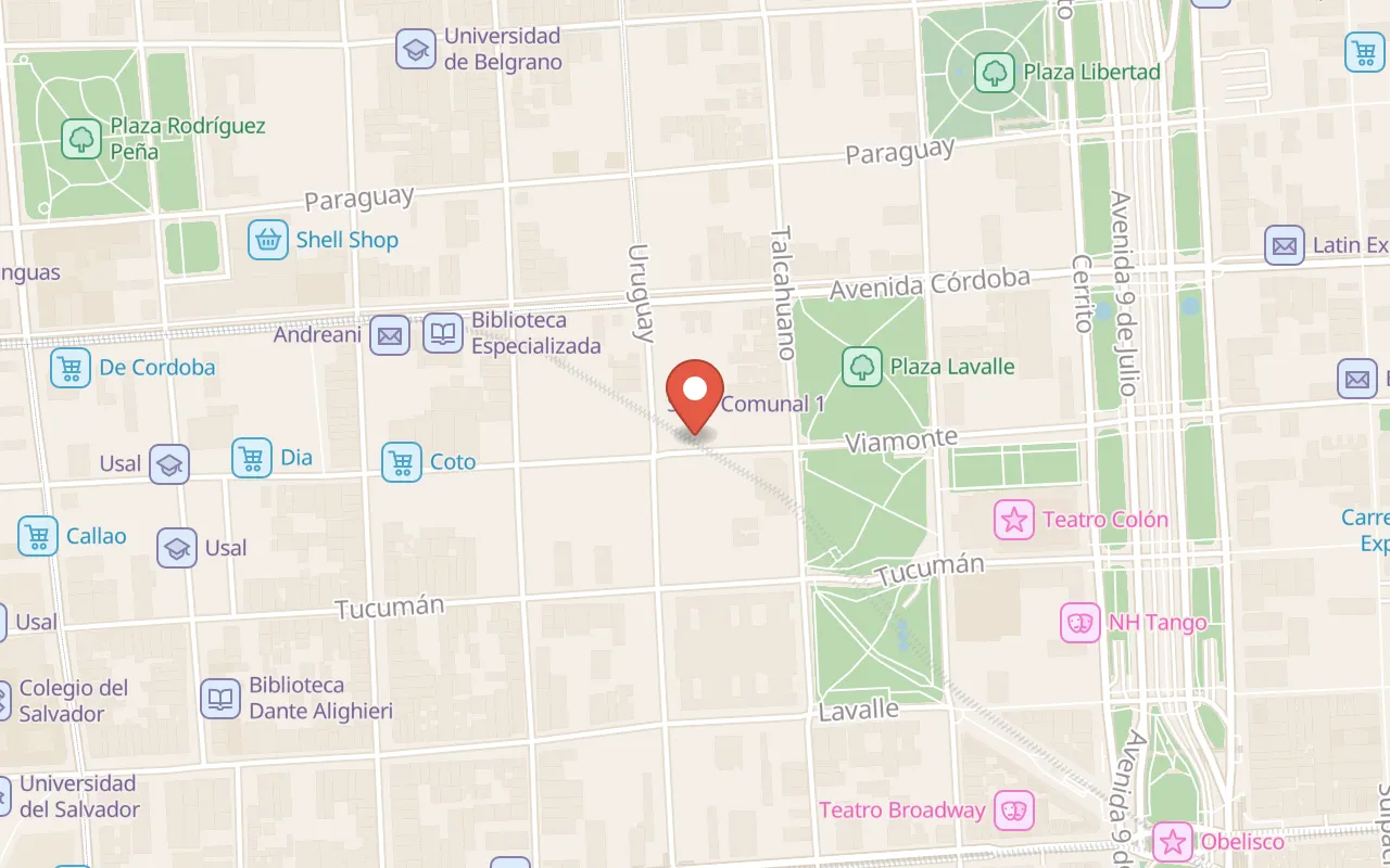 Up Viamonte Hotel map