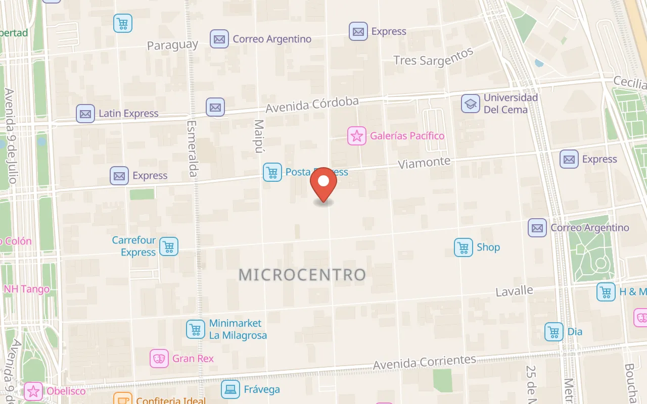 Escuela Mundial de Tango map