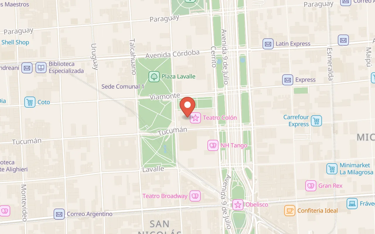 Teatro Colón map