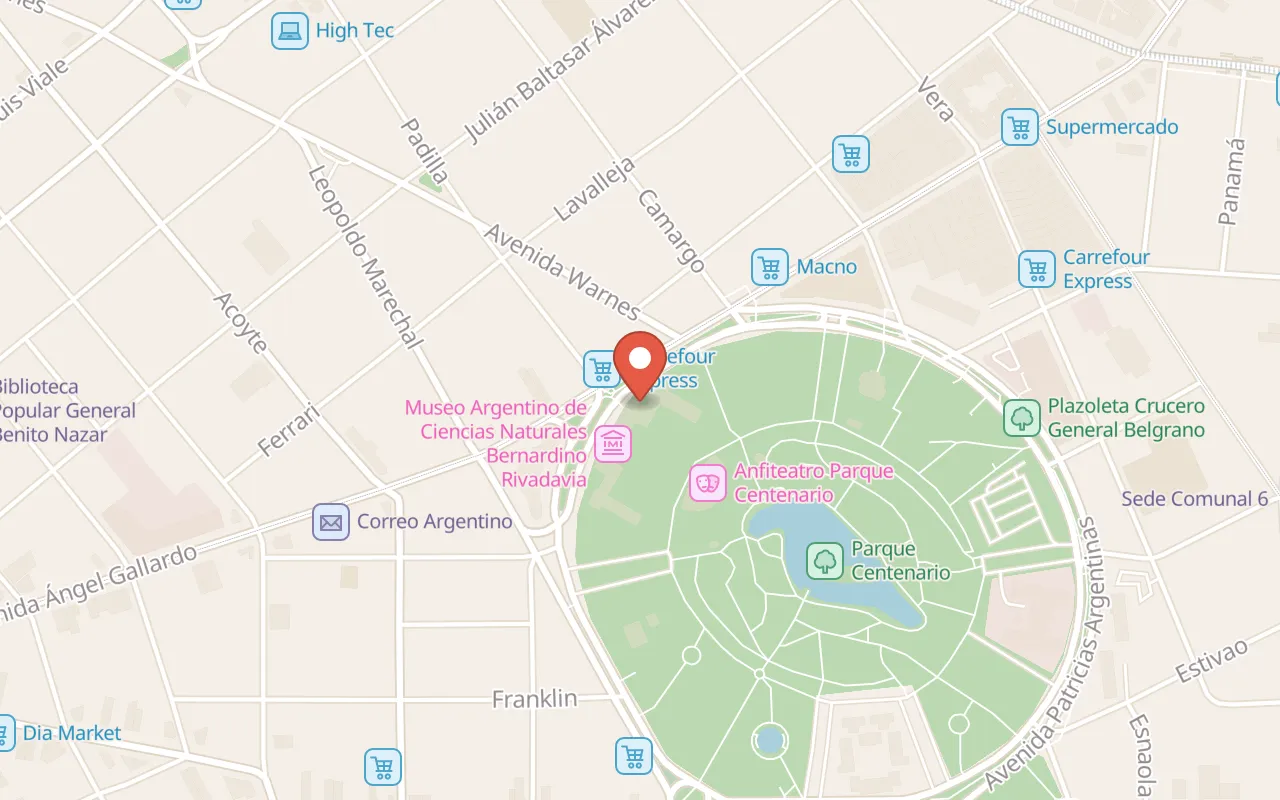 Museo Argentino de Ciencias Naturales Bernardino Rivadavia map