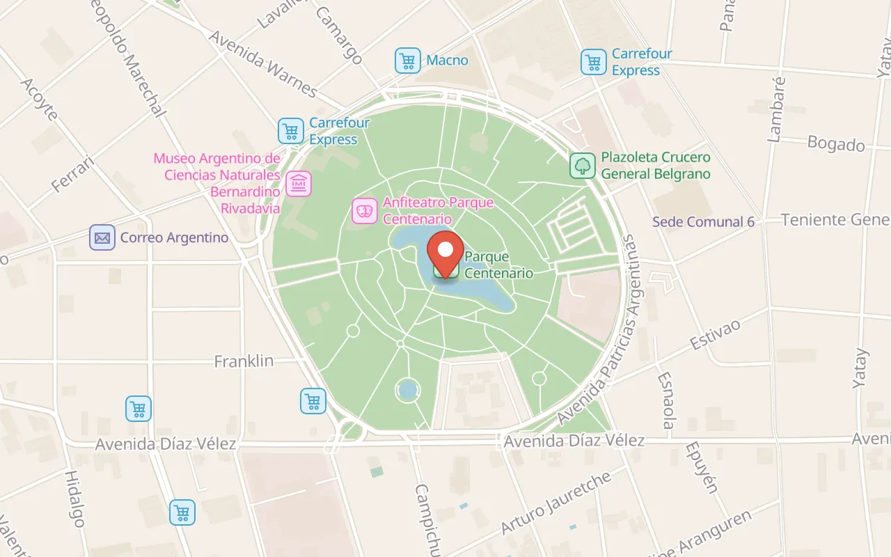 Parque Centenario map