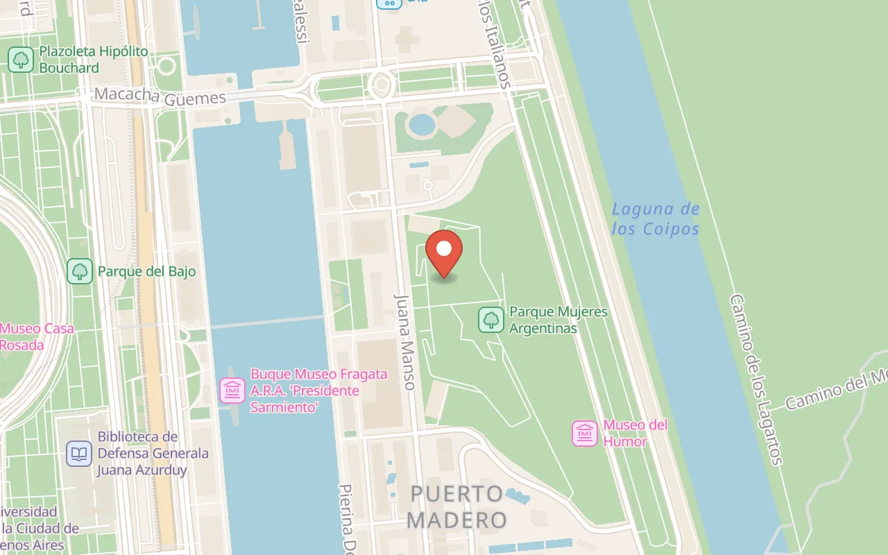 Parque Mujeres Argentinas map