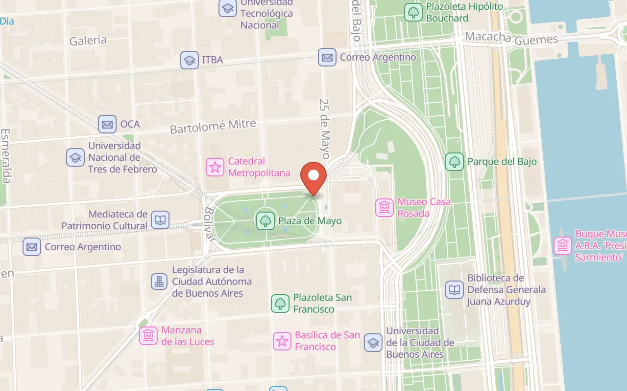 Banco de la Nación Argentina map