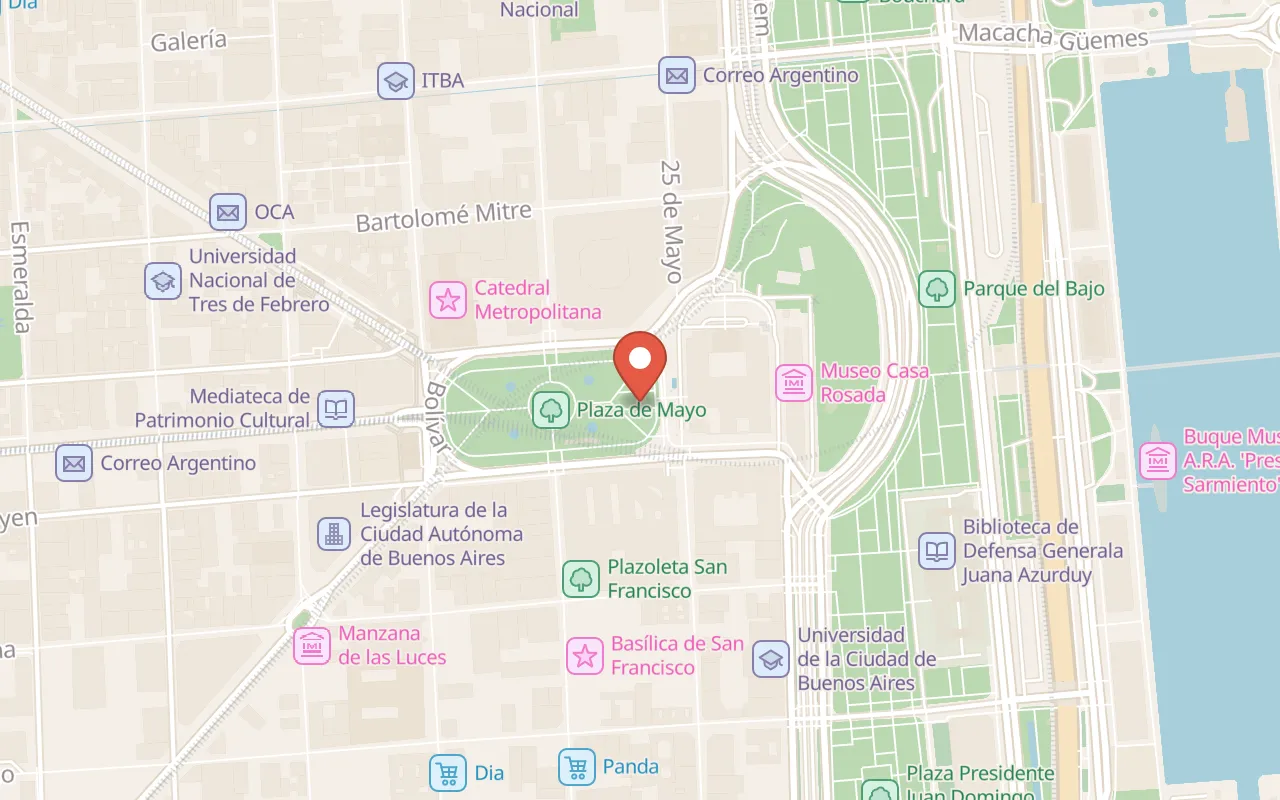 Monumento Ecuestre al General Manuel Belgrano map