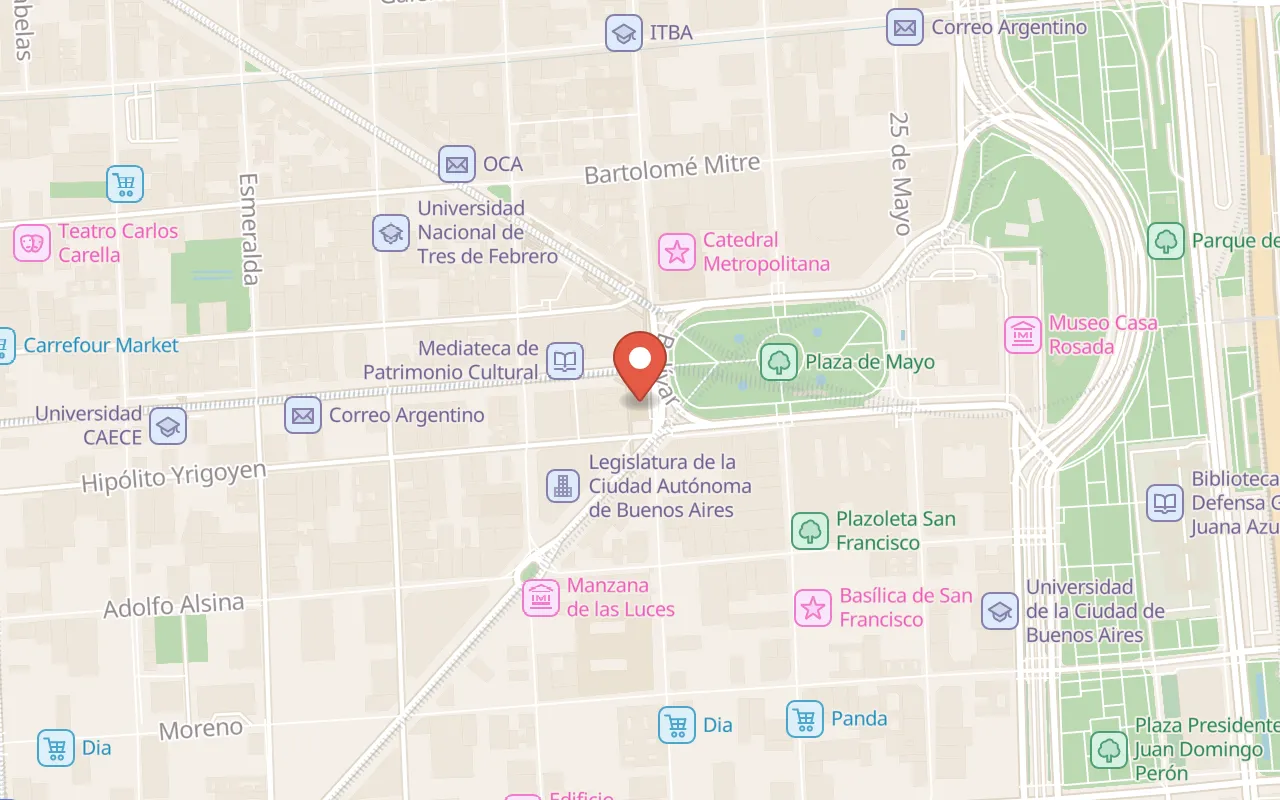 National Historical Museum of the Cabildo and the May Revolution map
