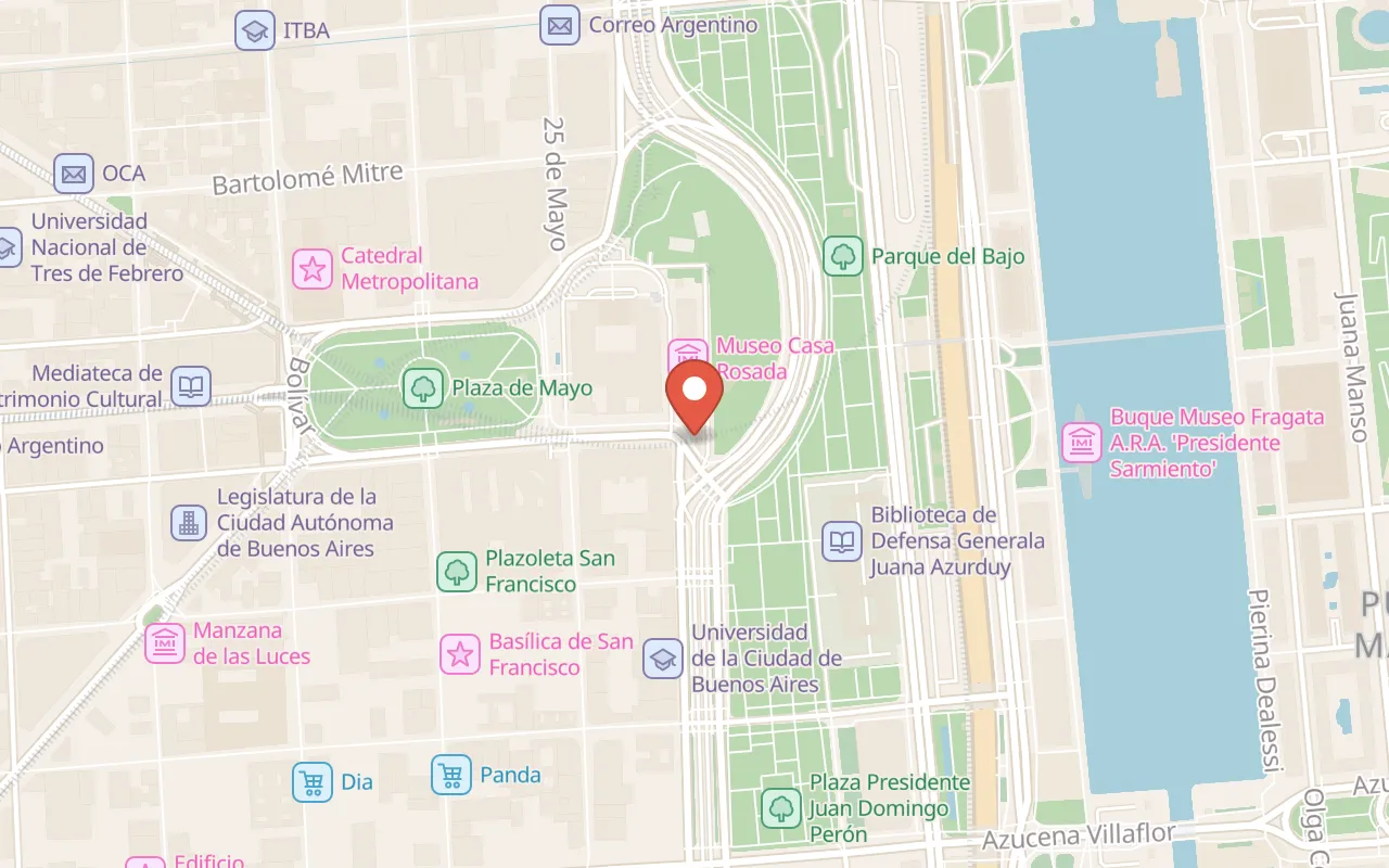 Museo Casa Rosada map