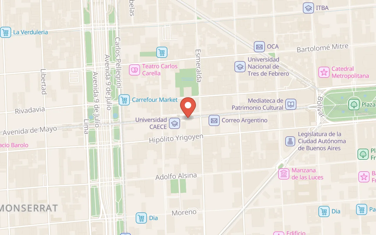 Academia Nacional del Tango map
