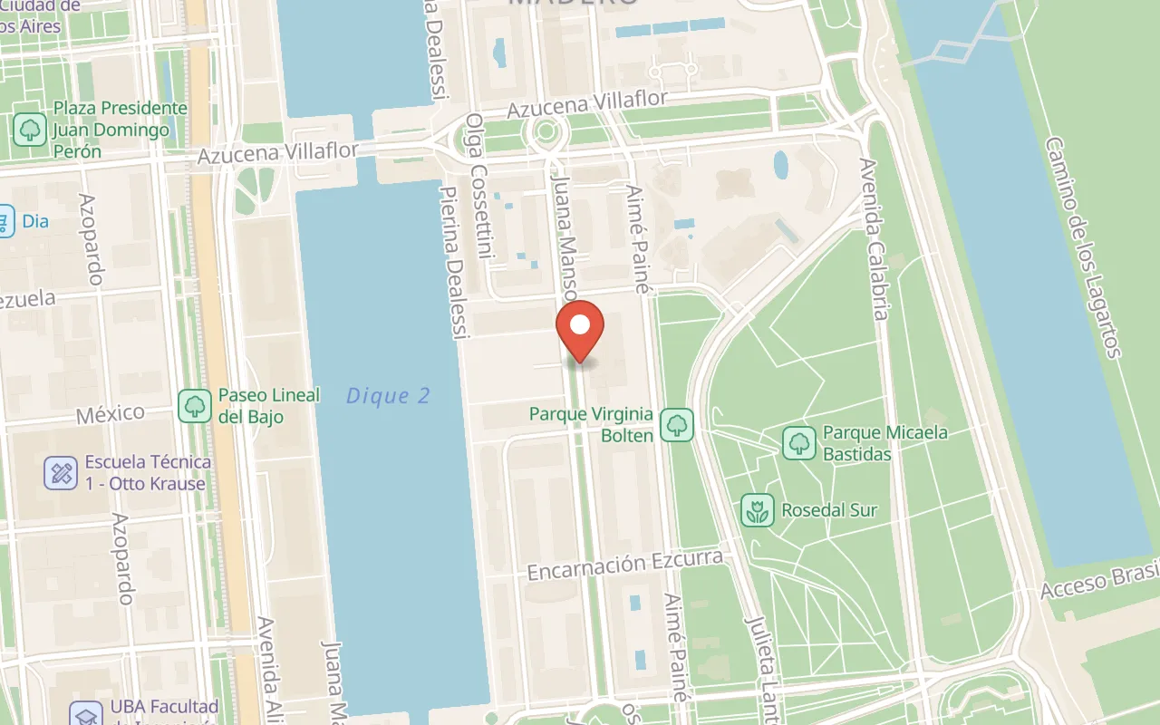 Italpast en Puerto Madero map