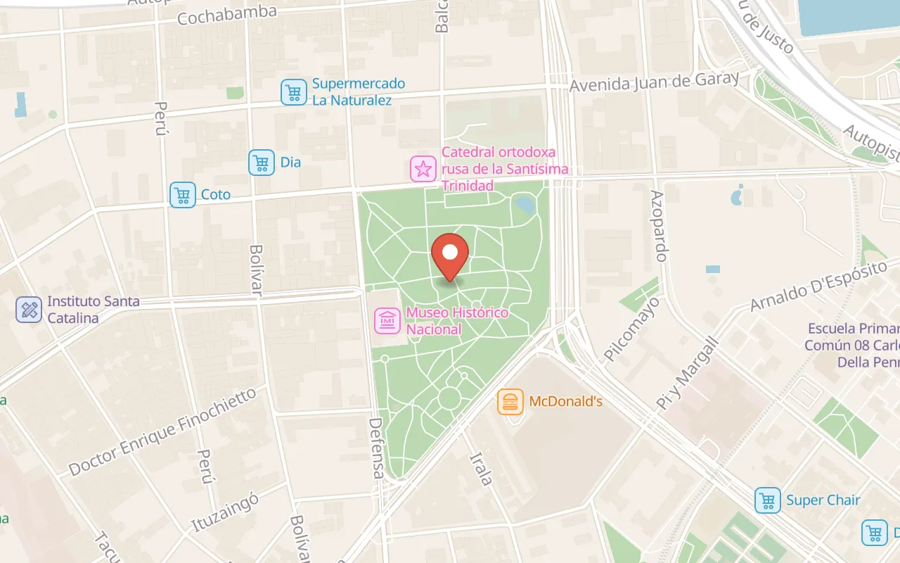 Parque Lezama map