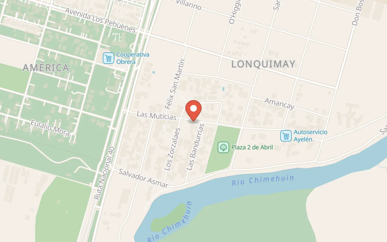 Cabañas Las Bandurrias map
