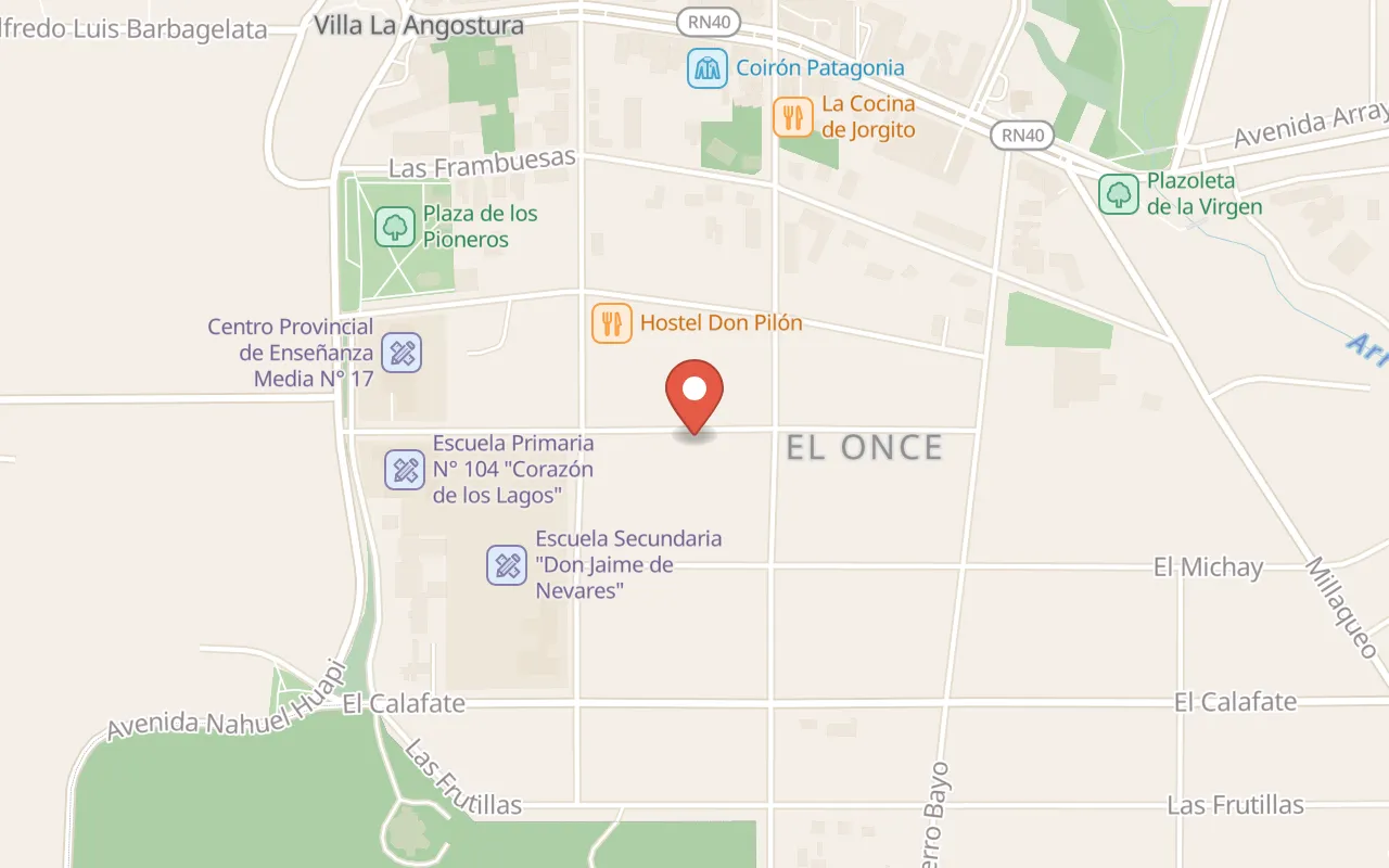 La Araucaria Departamentos map