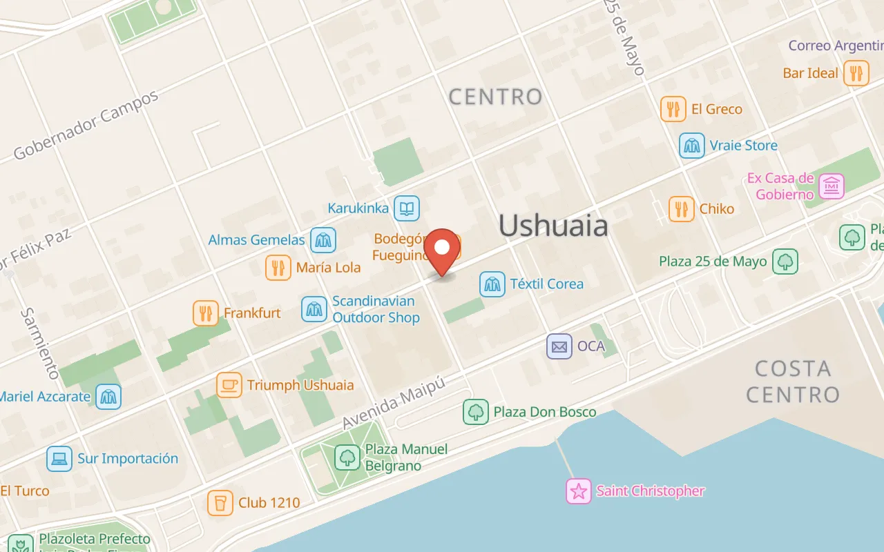 Brasileiros Em Ushuaia map